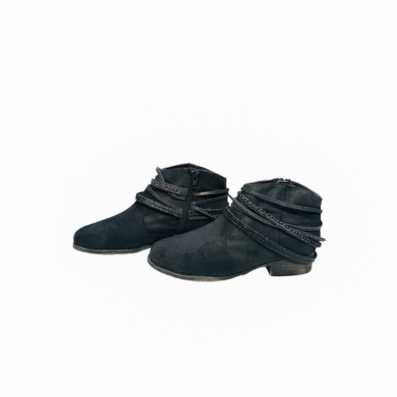 Jellypop Black Chain Detail Ankle Booties - Size 8 - Picture 5 of 7